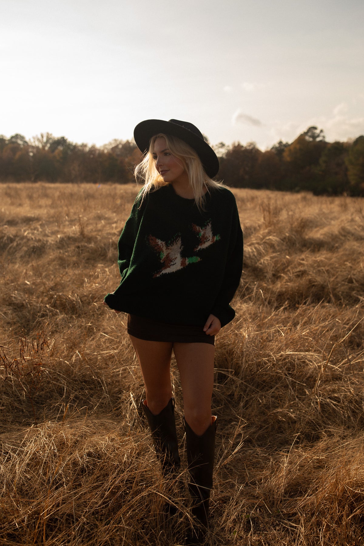 Vintage Duck Sweater (hunter green)