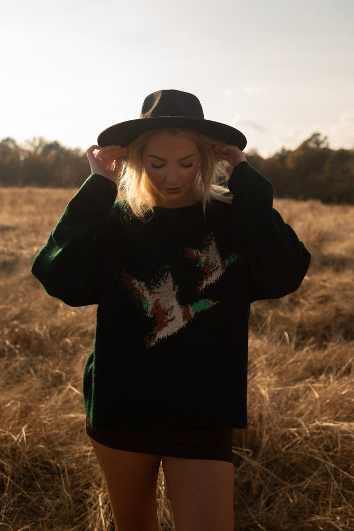 Vintage Duck Sweater (hunter green)