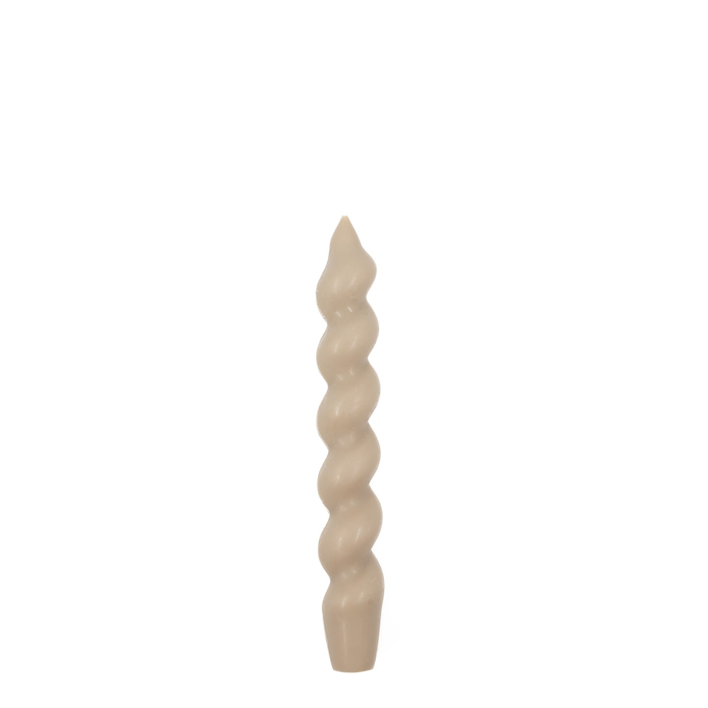 Beige Twisted Taper Candle