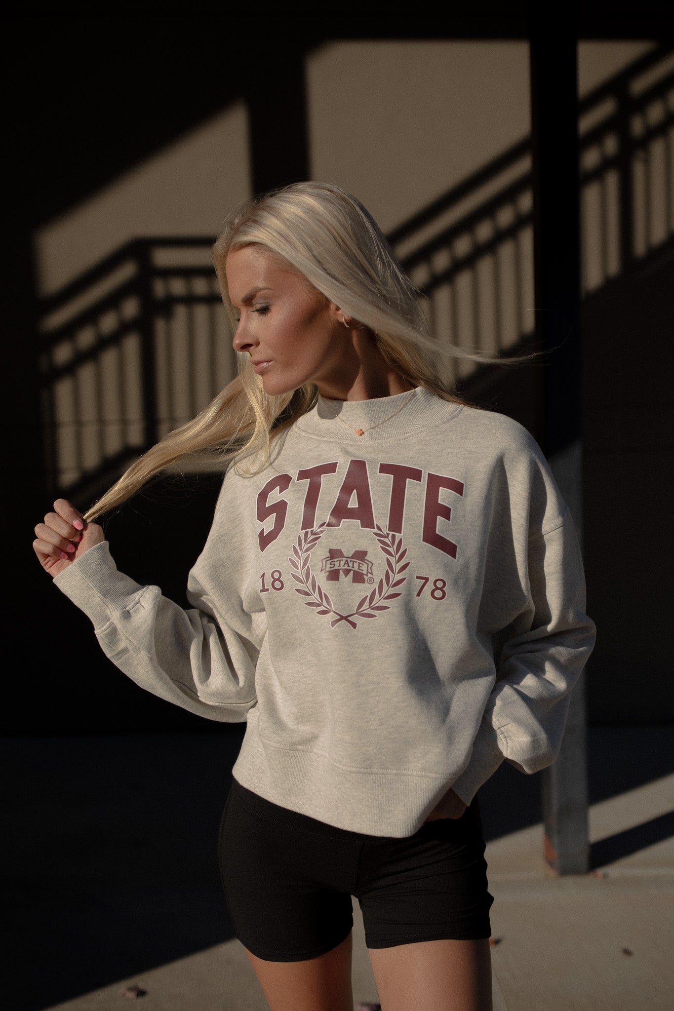 MSU Collegiate Laurel Sweatshirt (grey)