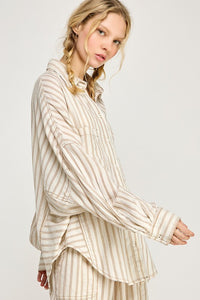 St. Tropez Striped Shirt (sand)