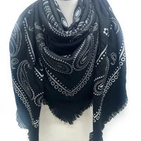 Paisley Scarf (blk) - GEORGE-MARY'S