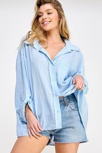 BEST SELLER Fair Weather Blouse (blue) - GEORGE-MARY'S