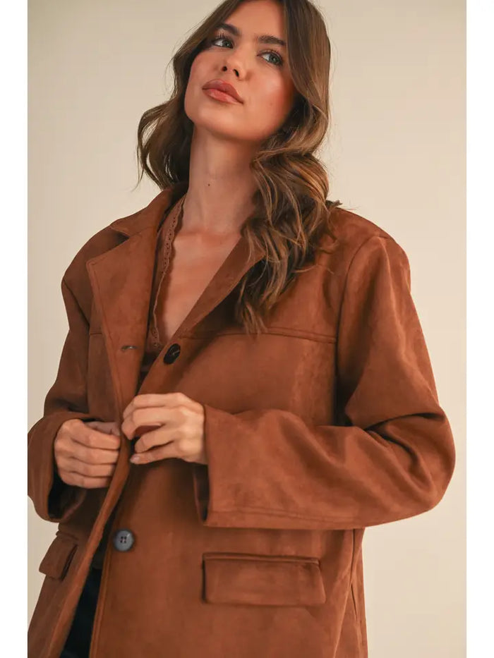 Whiskey Suede Blazer