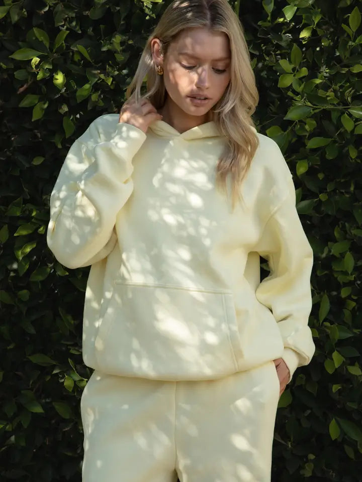 Cloud Fleece Wide Leg Jogger (butter)