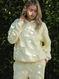 Cloud Fleece Wide Leg Jogger (butter)