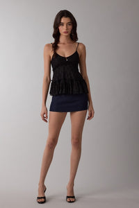 Indigo Denim Mini Skirt