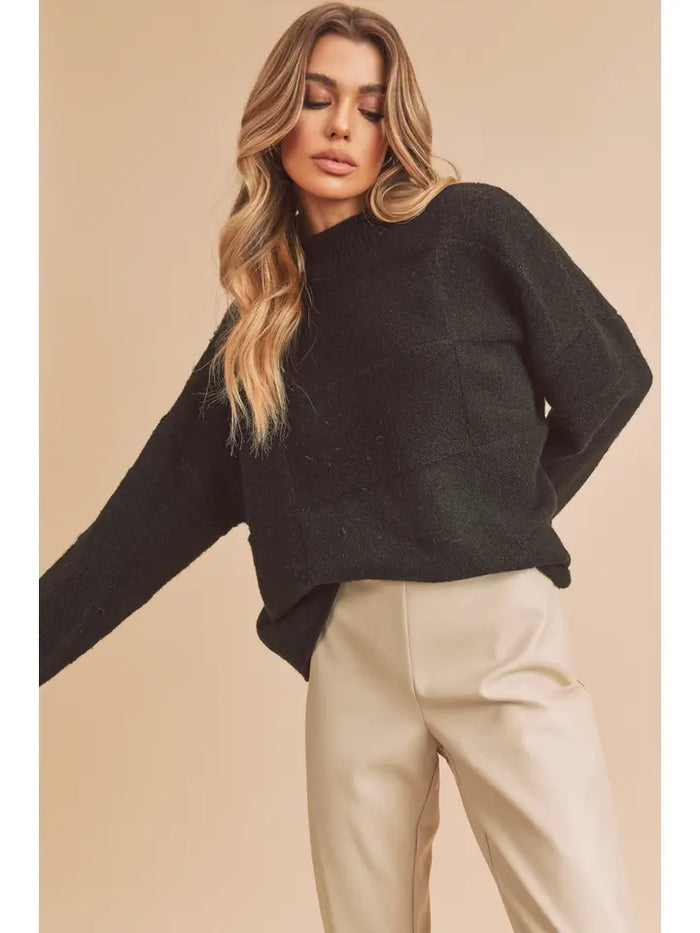Ryleigh Checkered Sweater (black)