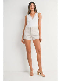Patch Pocket Shorts (ecru)