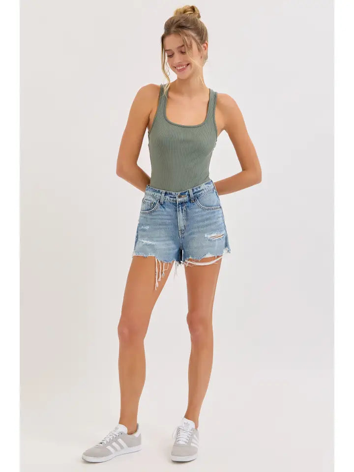 Reeves High Rise Denim Shorts - GEORGE-MARY'S