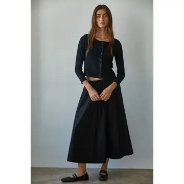 Baker Midi Skirt (black)