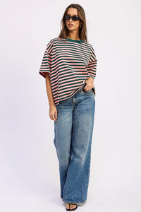 Park Oversized Tee (pink/green)
