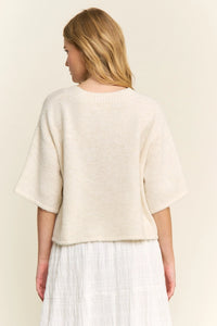 The Penelope Cropped Sweater (ivory)