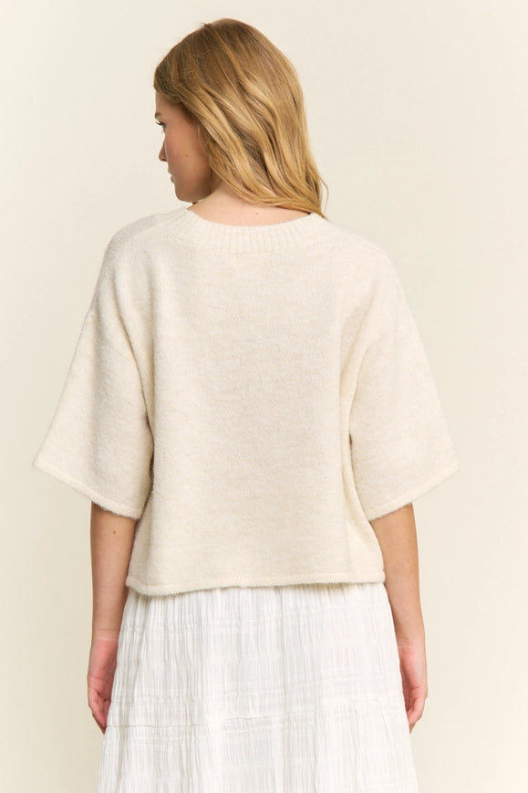 The Penelope Cropped Sweater (ivory)