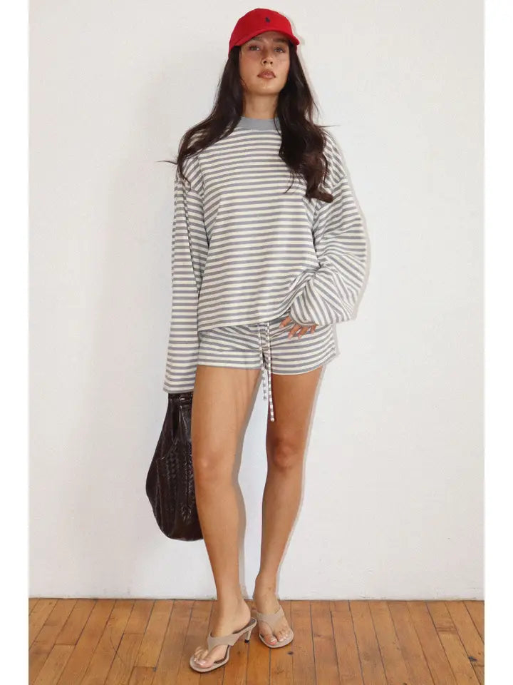 Bailey Striped Lounge Shorts