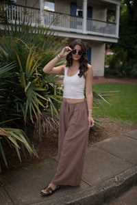 Brown Gauze Pants
