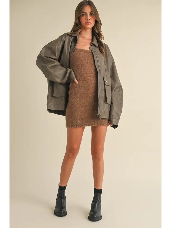 SALE The Ralph Oversized Leather Bomber