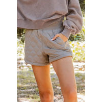 Diamond Quilted Shorts (stone taupe)