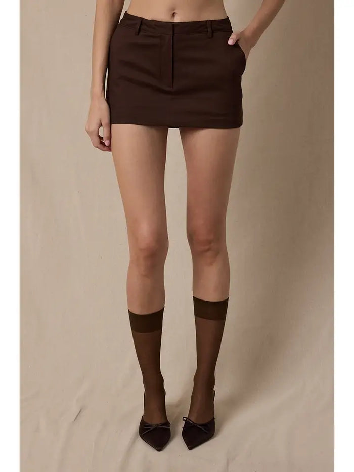 Minimalist Mini Skort (chocolate)
