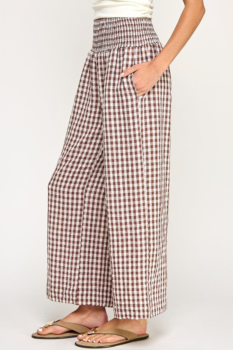 Gingham Smocked Pants - GEORGE-MARY'S