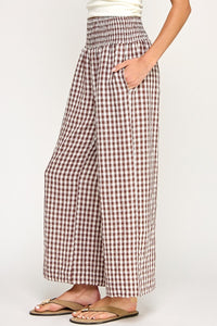 Gingham Smocked Pants - GEORGE-MARY'S