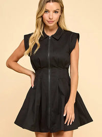 Mila Zipper Dress (black)