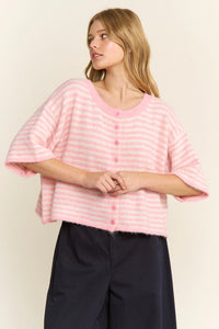 The Penny Cardigan (pink/ivory)