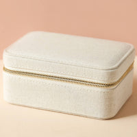 Natural Linen Jewellery Case