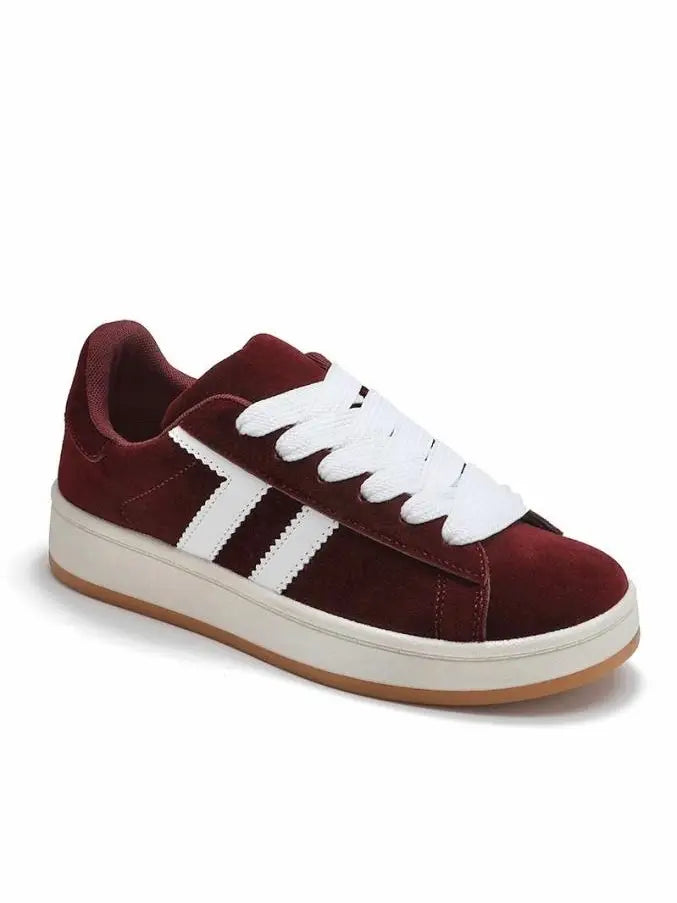 Double Band Sneaker (maroon)