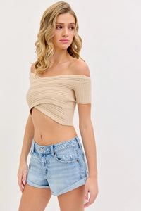 Krewes Cuffed Denim Shorts