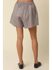 Gabi Gingham Linen Shorts