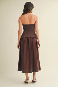 Cortney Corset Dress (brown)