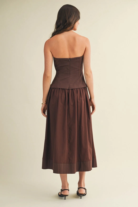 Cortney Corset Dress (brown)