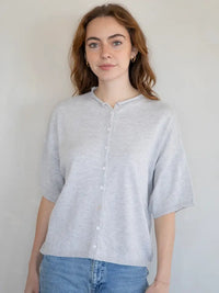 Logan Cardigan (heather grey) - GEORGE-MARY'S