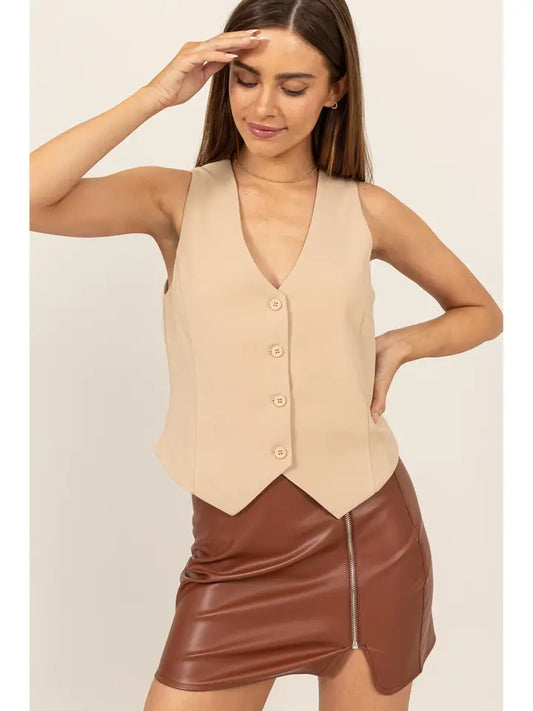 Wilifred Vest (camel)