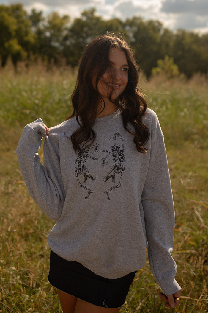 Skeleton Sweatshirt (heather grey)