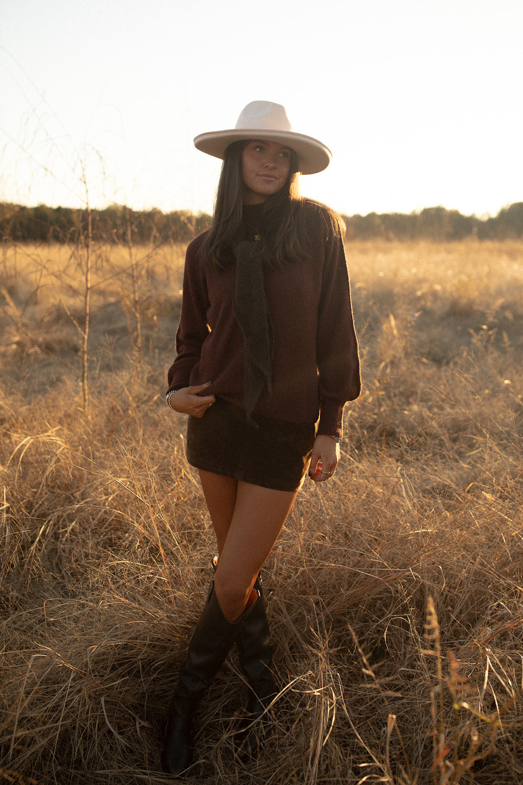 Balloon Sleeve Sweater (pecan)