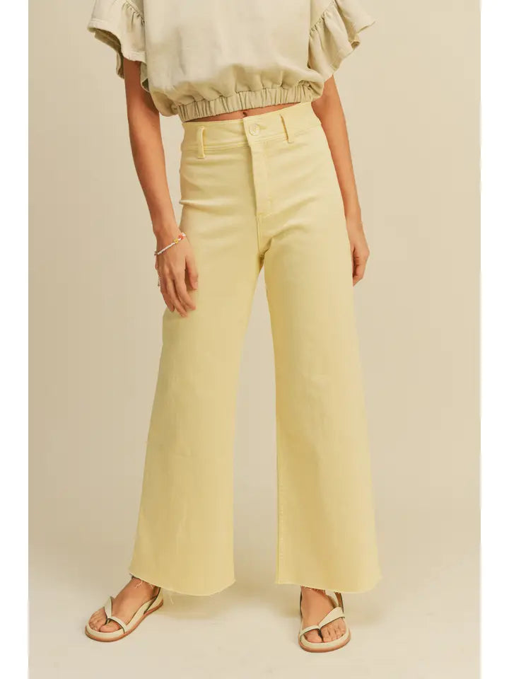Marine Fit Wide Leg Pants (banana) - GEORGE-MARY'S