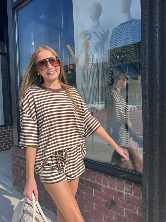 Laid Back Weekend Stripe Shorts - GEORGE-MARY'S