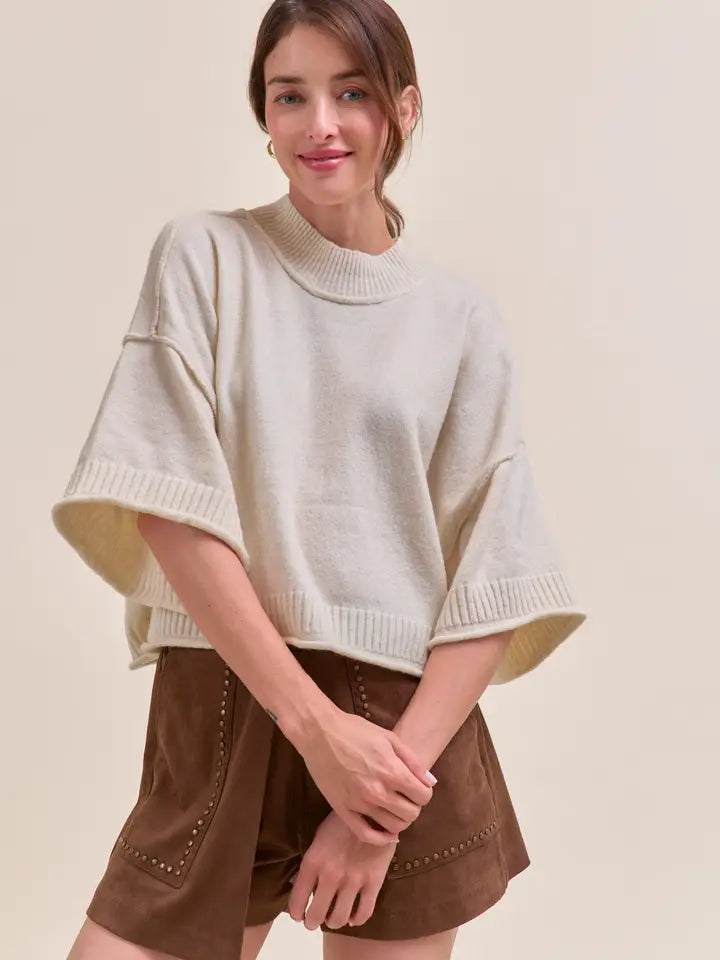 Eleanor Sweater Top (ivory)