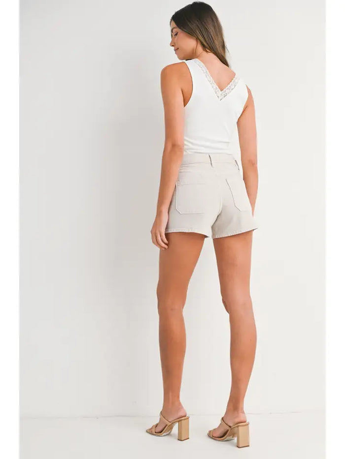 Patch Pocket Shorts (ecru)