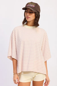 Park Oversized Tee (pink/ivory)