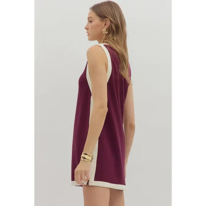 PREORDER Contrast Trim Dress (black)