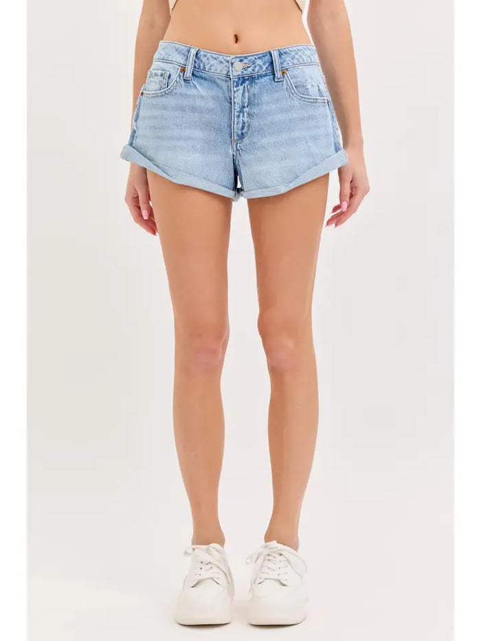 Krewes Cuffed Denim Shorts - GEORGE-MARY'S
