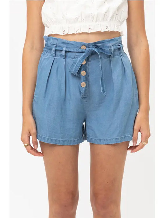 Paperbag Shorts (tencel blue)