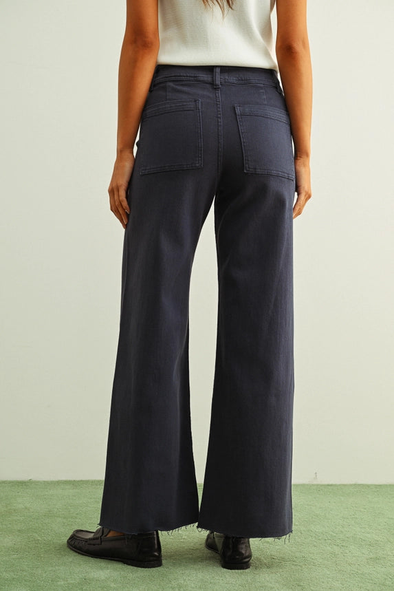 Marine Fit Wide Leg Pants (navy) - GEORGE-MARY'S