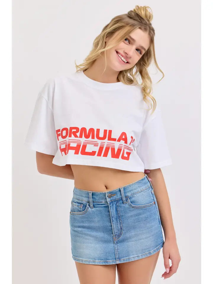 Mid Waisted Denim Mini Skort (lmedium)