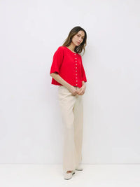 The Stacey Cardigan (red)