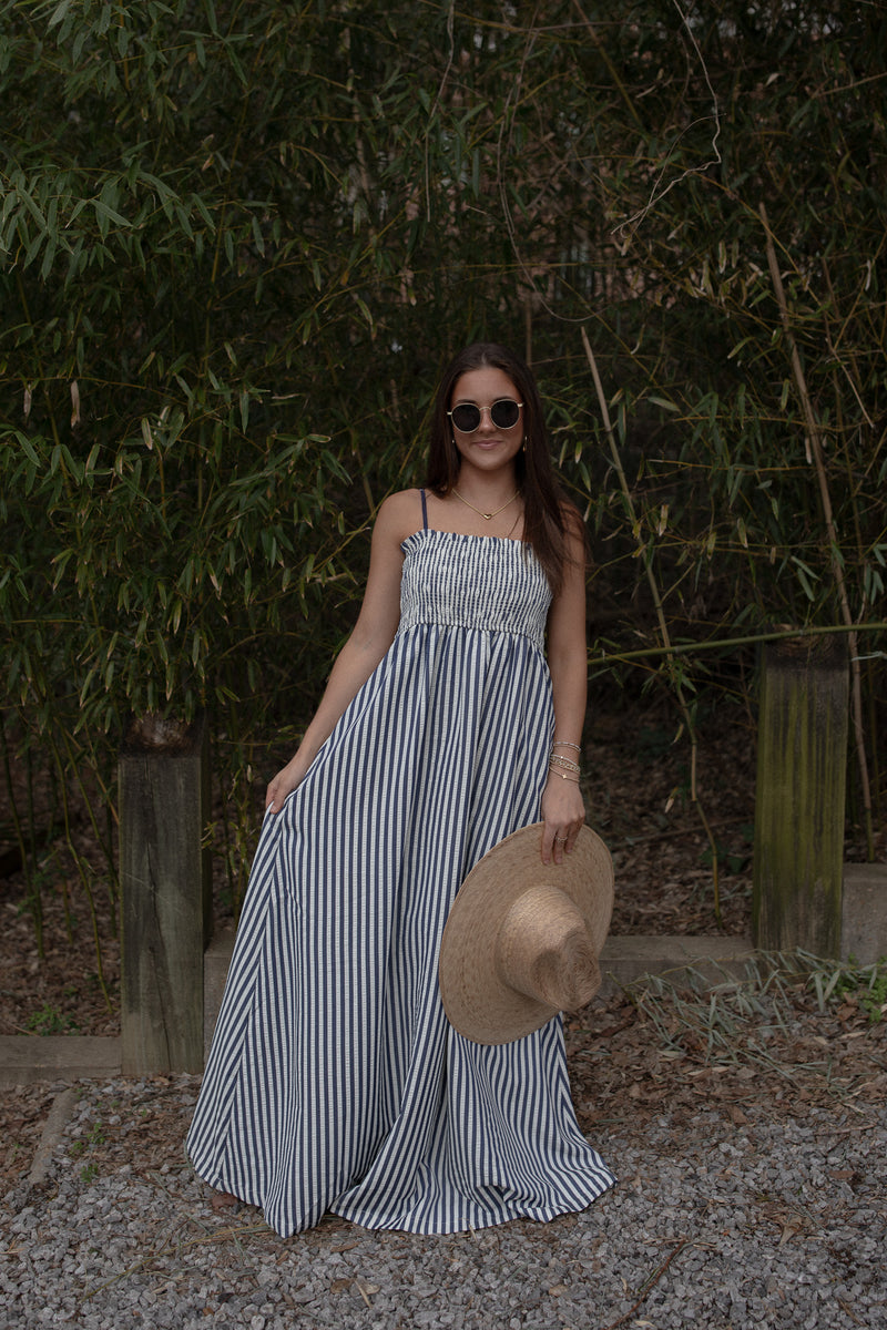 Striped Maxi Dress (blue)