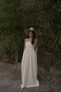 Striped Maxi Dress (khaki)